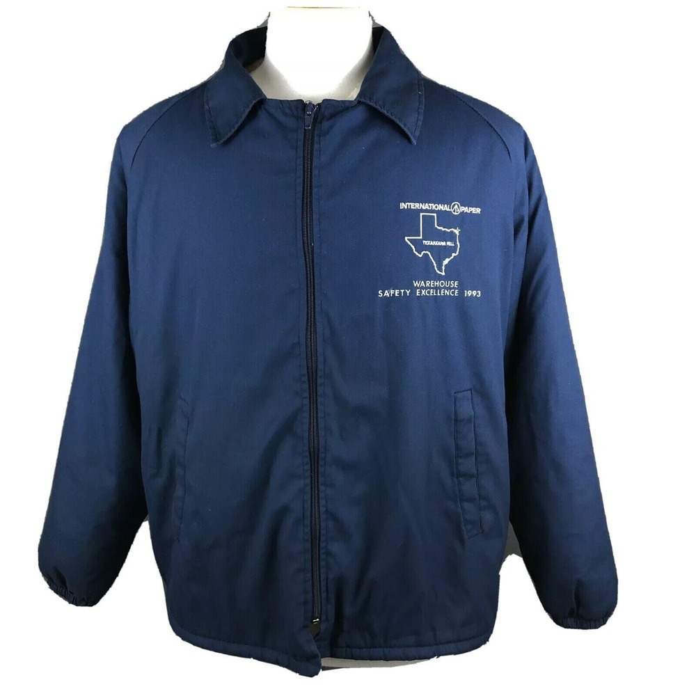 International Paper Texas Jacket Uniform Large Sherpa Lined Coat Vintage 1993
